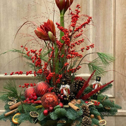 Festive Holiday Vase