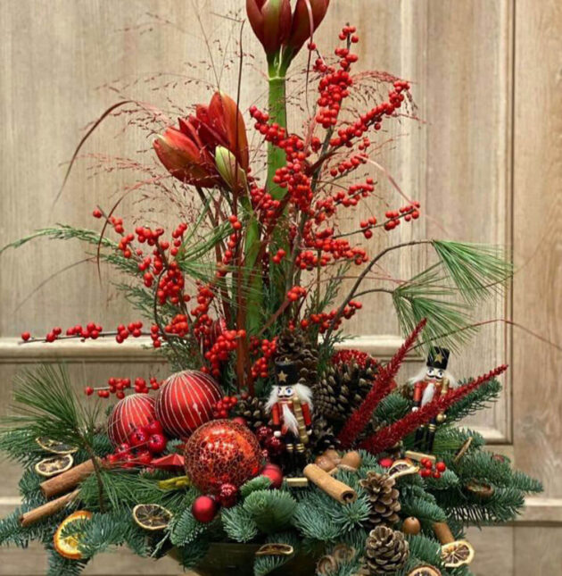 Festive Holiday Vase