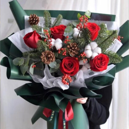Glowing Christmas bouquet