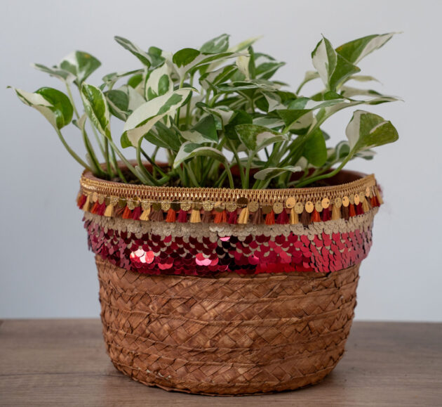 Marble Queen Njoy Bamboo basket